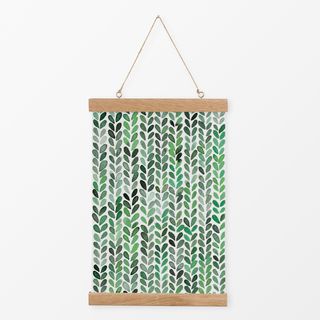 Textilposter Weihnachten Knitting Green