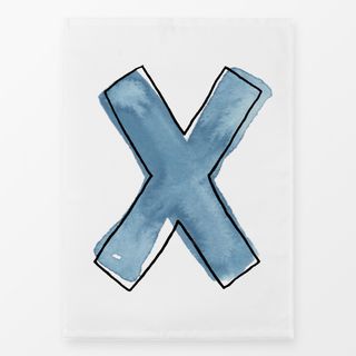 Geschirrtücher X Buchstabe Nachtblau
