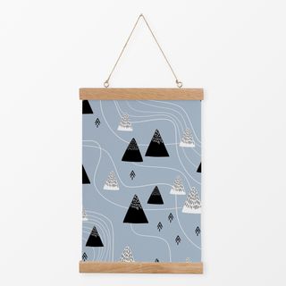 Textilposter Winter und Berge