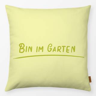 Kissen Bin im Garten gelb
