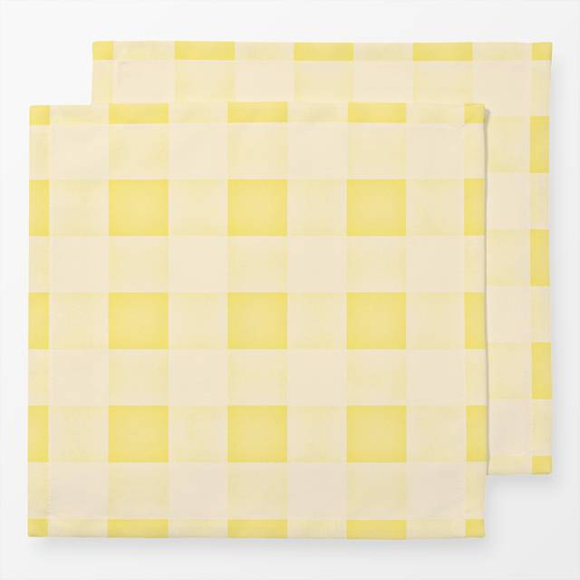 Servietten Sommer Gingham Gelb