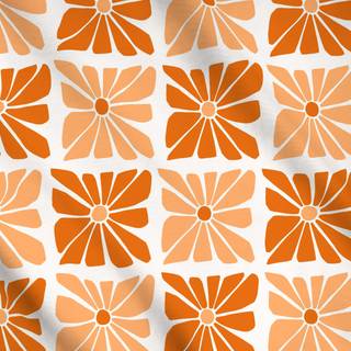 Meterware Blooming orange