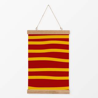 Textilposter Yellow Red Stripes Horizontal