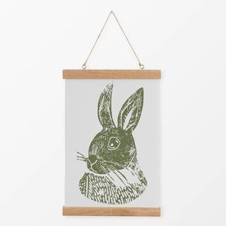 Textilposter Bunny grün