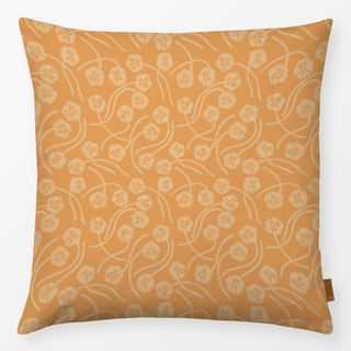 Kissen Swirling Flowers yellow