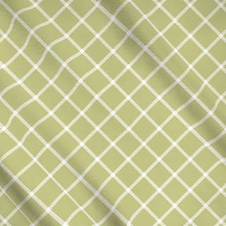 Meterware Grün Weiß Gingham Grid 1