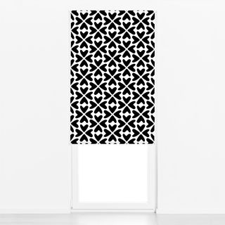 Raffrollo Herzen Hearts Black & White