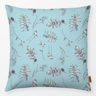 Kissen Pflanzenmuster Blau