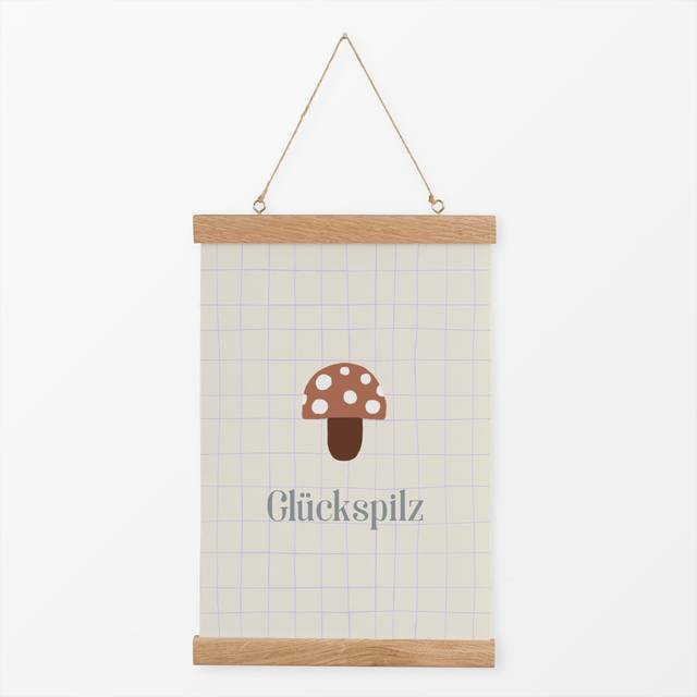 Textilposter Glückspilz