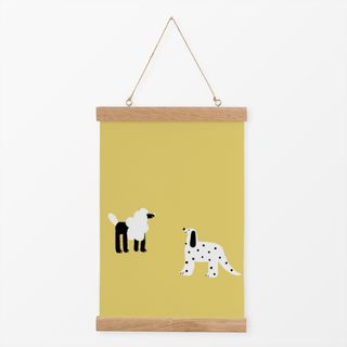 Textilposter Dogs Yellow