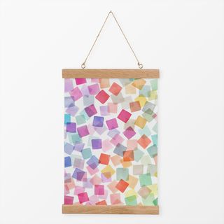 Textilposter Confetti Plaids Party Rainbow
