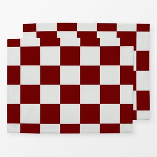 Tischset Muster Karo Rot