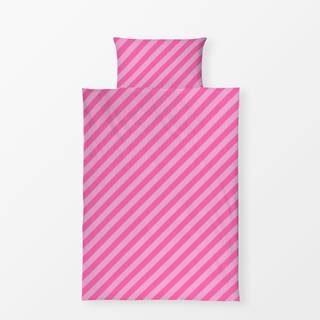 Bettwäsche Pinke Streifen diagonal