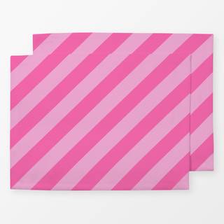 Tischset Pinke Streifen diagonal