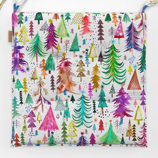Sitzkissen Colorful Christmas Pines