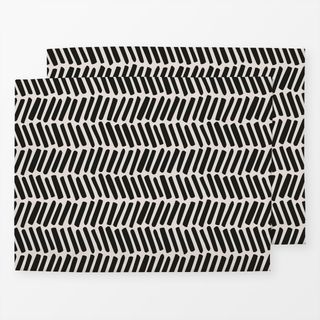 Tischset Zig Zag Lines black