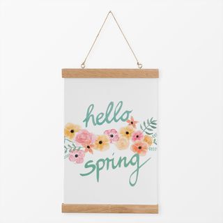 Textilposter Hello Spring Flowers