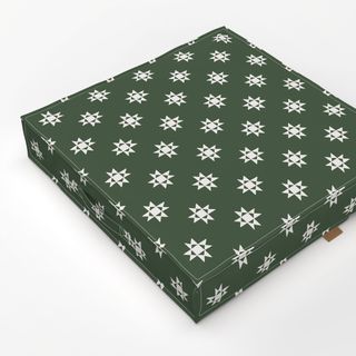 Bodenkissen Paper Star dark green