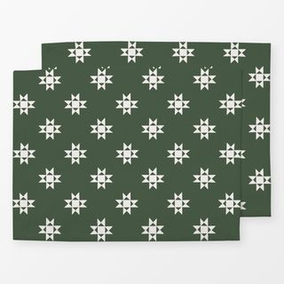 Tischset Paper Star dark green