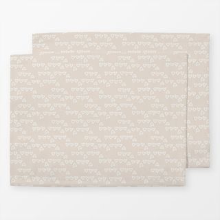Tischset Mini Herz 3 Beige