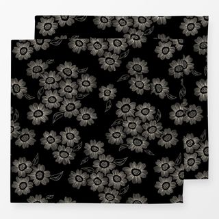 Servietten Line Art | Flowers | schwarz
