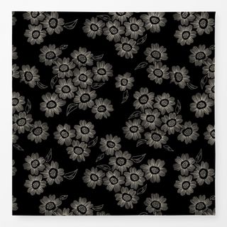 Tischdecke Line Art | Flowers | schwarz