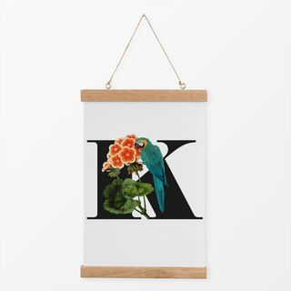 Textilposter Botanical Alphabet K