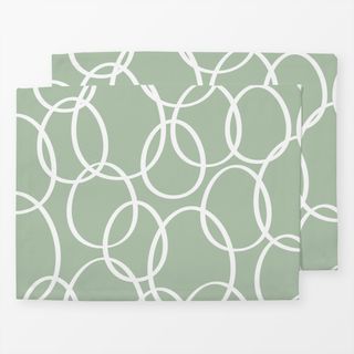 Tischset Abstract Easter Shapes Green