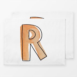 Tischset R Buchstabe Orange