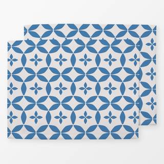 Tischset Blockprint Indigo Muster 8