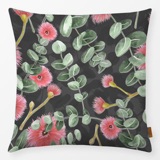 Kissen Eucalyptus Blossoms Dark Red