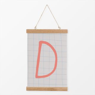 Textilposter Buchstabenmotiv D