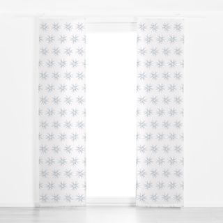 Flächenvorhang Papierstern Blau auf Beige