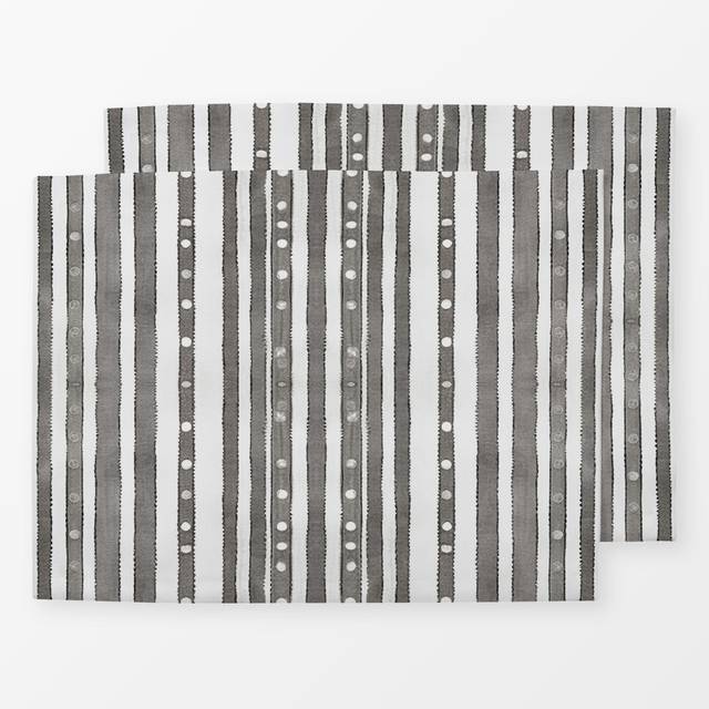 TischsetRustic Linen Stripes
