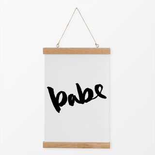 Textilposter Lettering Babe