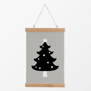 Textilposter Sparkling Christmas Tree stone