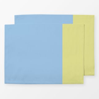 Tischset Colorblocking Hellblau & Gelb