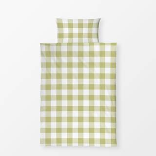 Bettwäsche Grün Weiß Gingham Grid 2