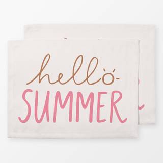 Tischset Hello Summer braun pink