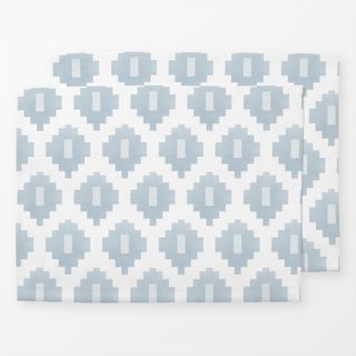 Tischset Wasser Raute Blau