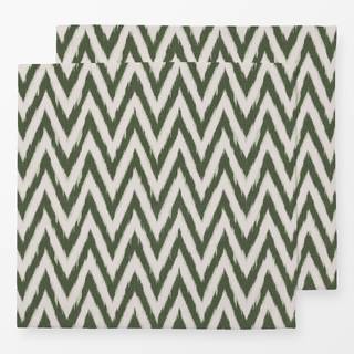 Servietten Zigzag Ikat Dark Green