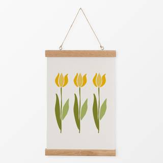 Textilposter Yellow tulips