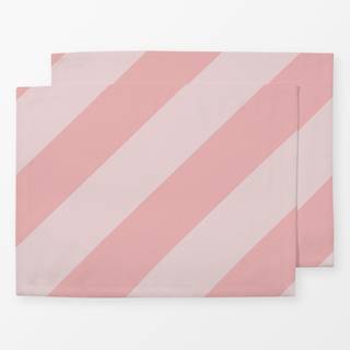 Tischset Diagonal Stripes Rosa