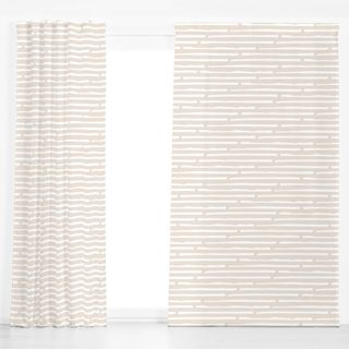 Dekovorhang Streifenliebe 2 Beige