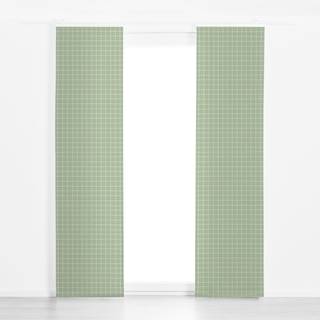 Flächenvorhang Thin checks Green