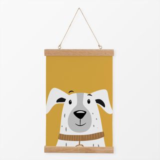 Textilposter WUFF POLLY (Gelb)