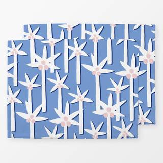 Tischset palm collage - blue pink