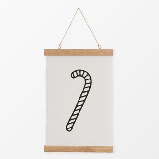Textilposter Candy Cane charcoal beige