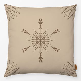 Kissen Boho Snowflake sand