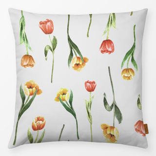 Kissen Blühende Tulpen Frühling gelb